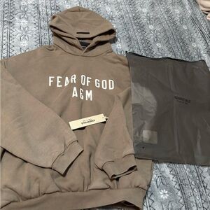 Fear of god essentials men’s xxsmall military hoodie